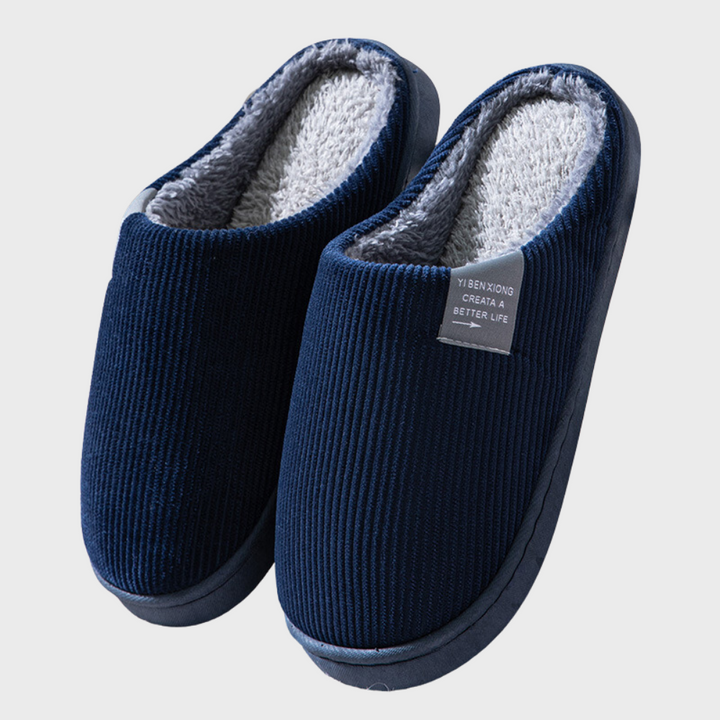 Bella | Elegant Ribbed Cosy Slip-On Slippers