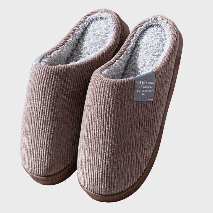 Bella | Elegant Ribbed Cosy Slip-On Slippers