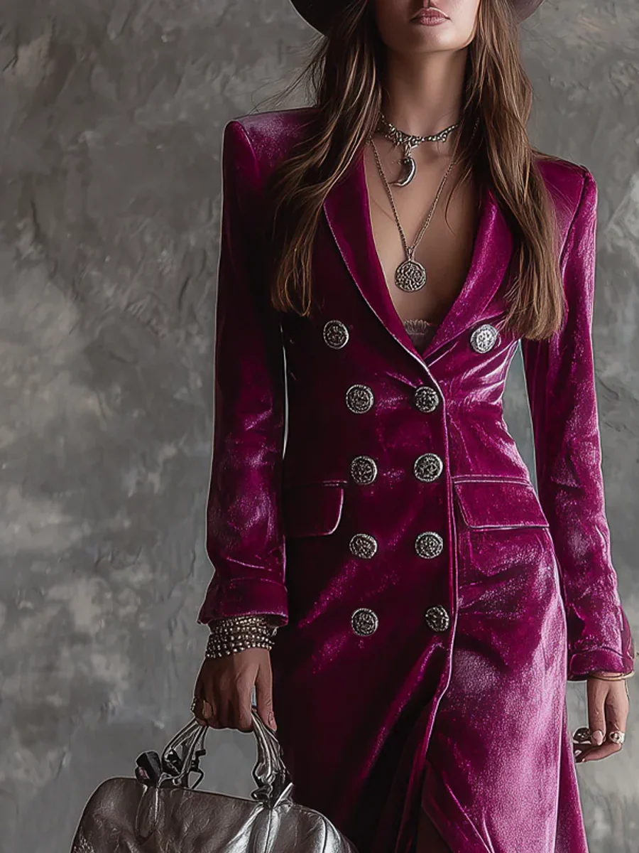 Bella | Polished Velvet Blazer Christmas Dress