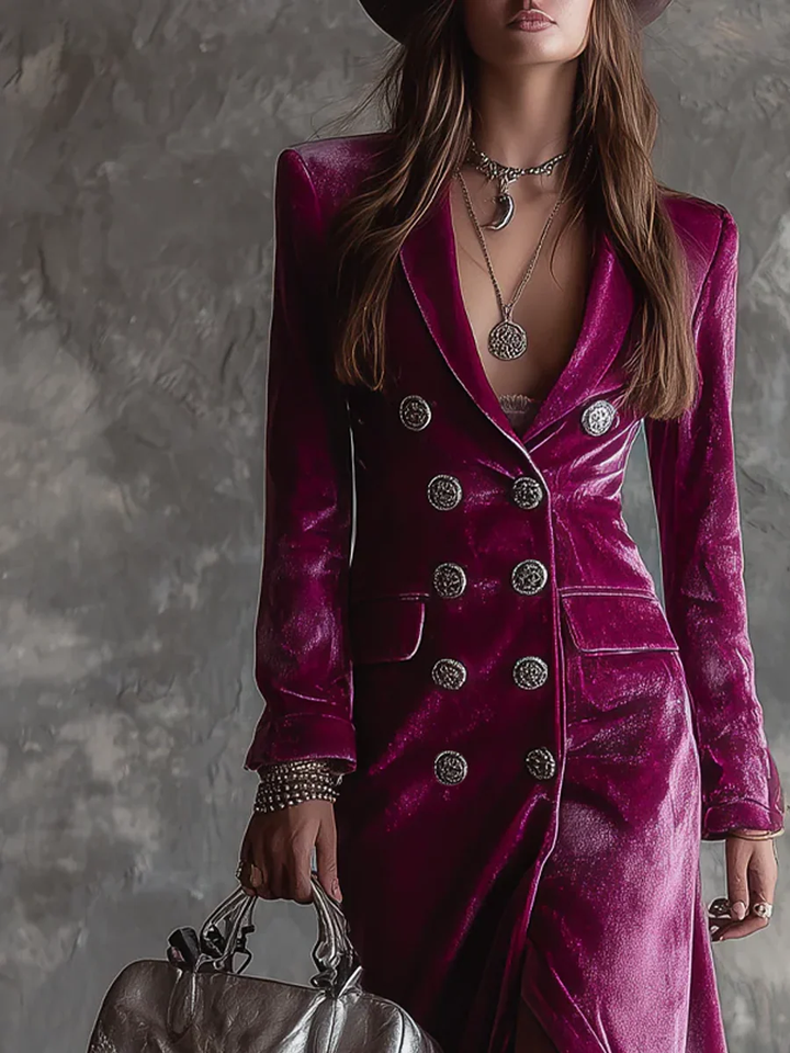 Bella | Polished Velvet Blazer Christmas Dress