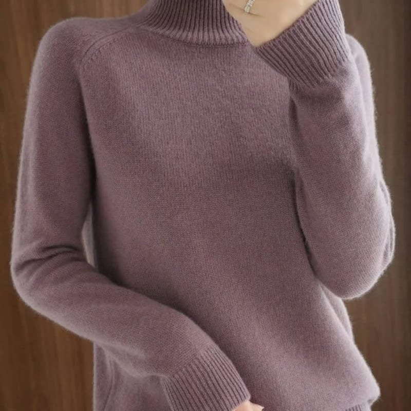 Bonnie | Cosy Ribbed Turtleneck Christmas Jumper for Women