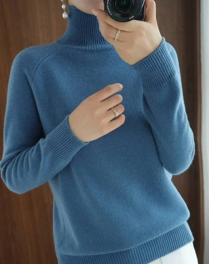 Bonnie | Cosy Ribbed Turtleneck Christmas Jumper for Women