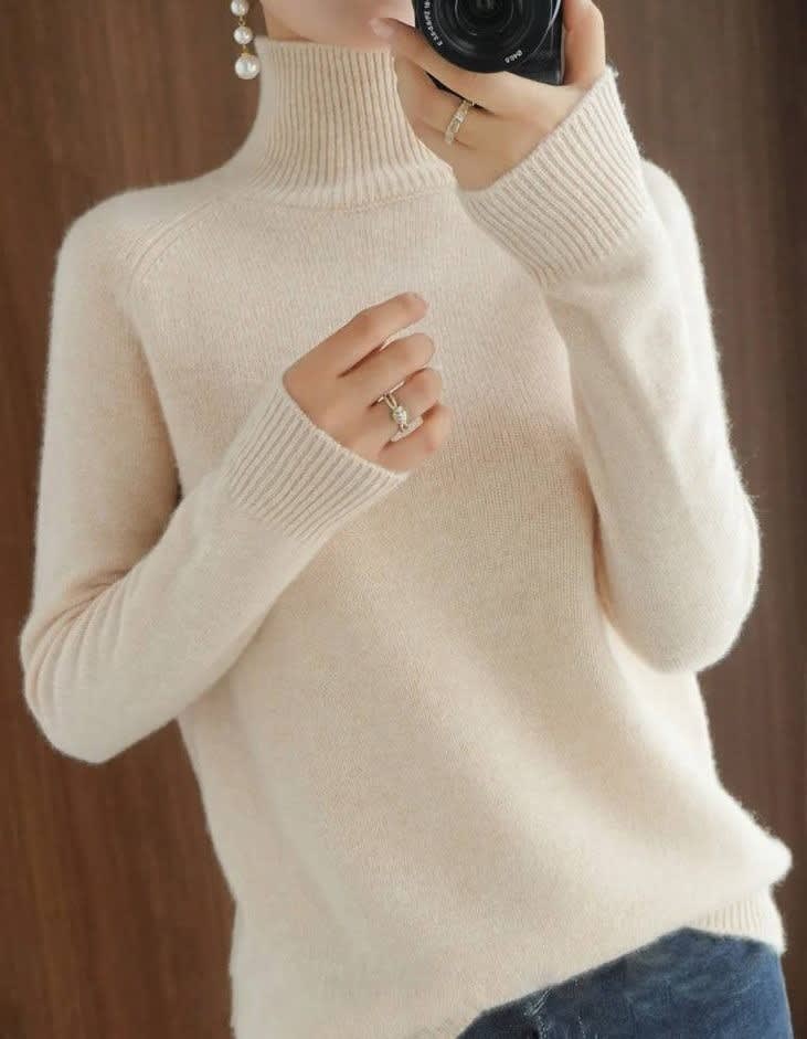 Bonnie | Cosy Ribbed Turtleneck Christmas Jumper for Women