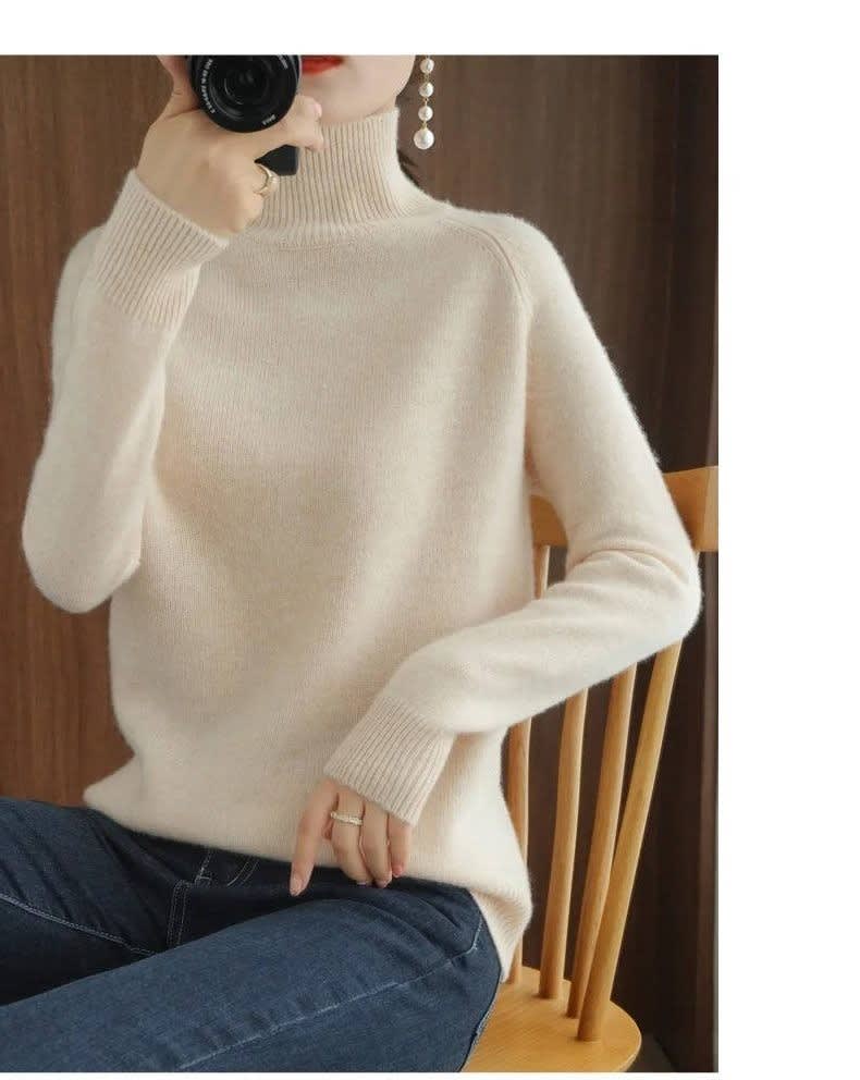 Bonnie | Cosy Ribbed Turtleneck Christmas Jumper for Women