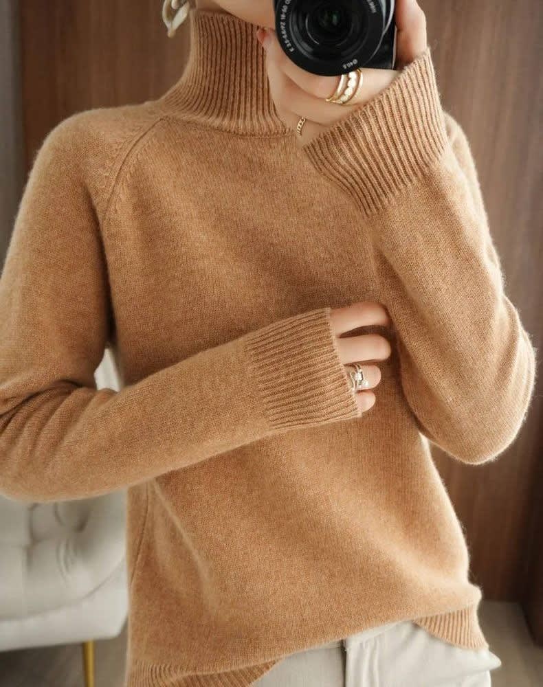 Bonnie | Cosy Ribbed Turtleneck Christmas Jumper for Women
