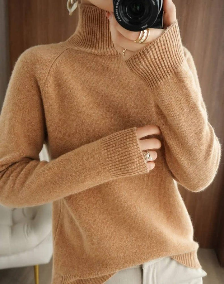 Bonnie | Cosy Ribbed Turtleneck Christmas Jumper for Women