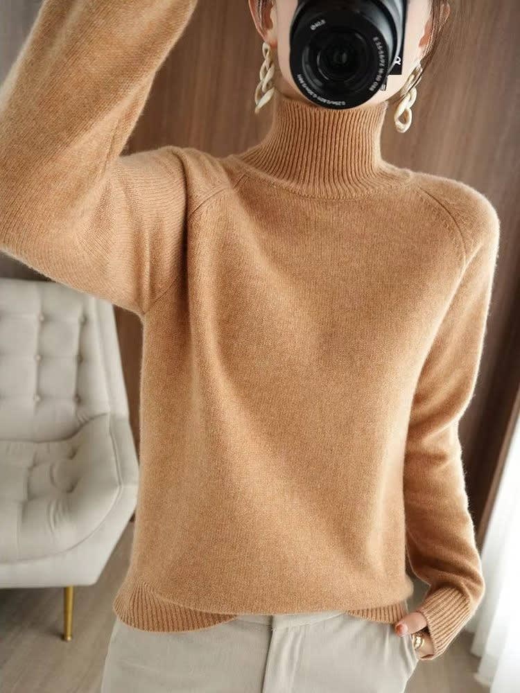 Bonnie | Cosy Ribbed Turtleneck Christmas Jumper for Women