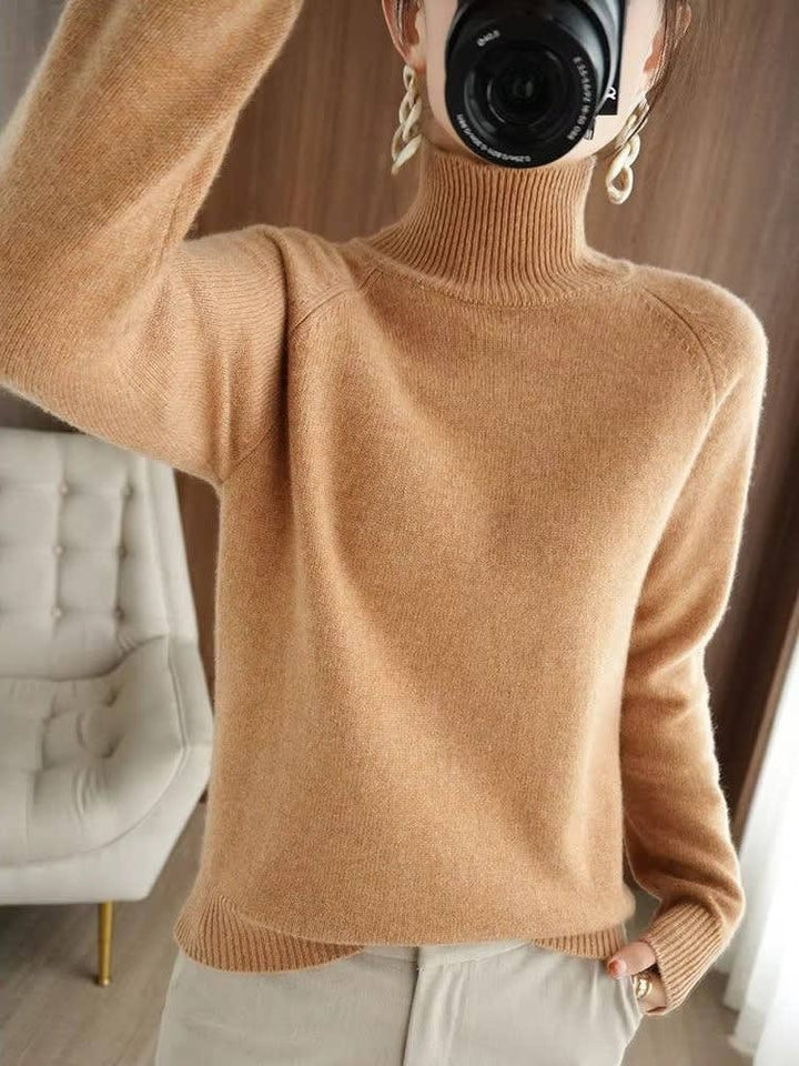 Bonnie | Cosy Ribbed Turtleneck Christmas Jumper for Women
