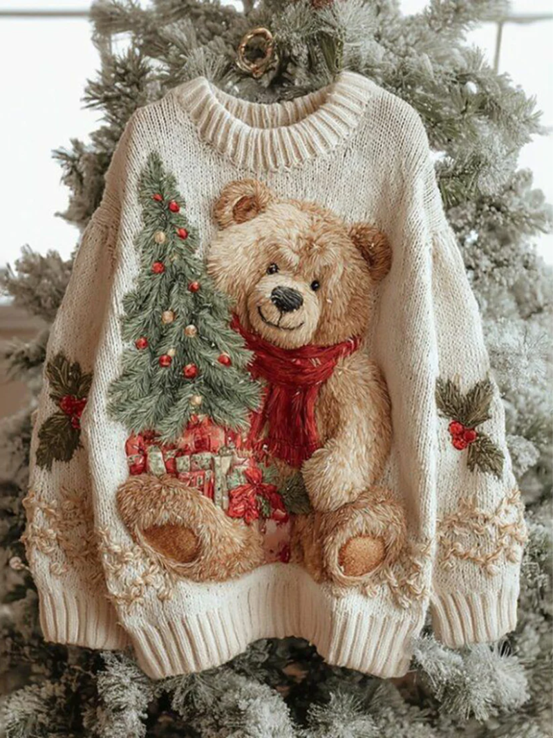 Bonnie | Polished Festive Teddy Bear Christmas Jumper for Women