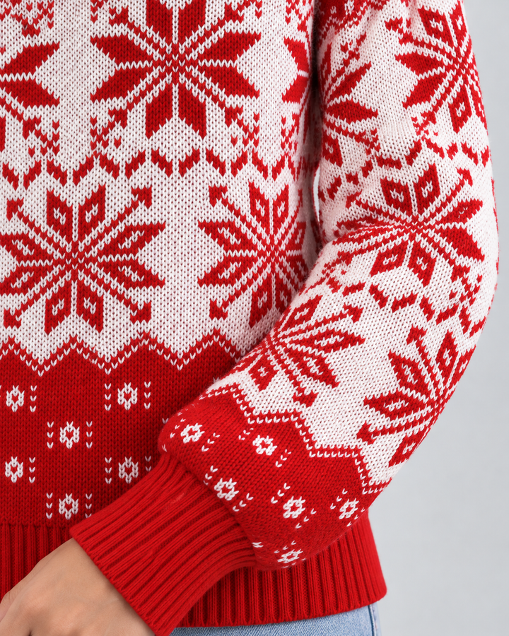 Bonnie | Snowflake Roll Neck Christmas Jumper for Women