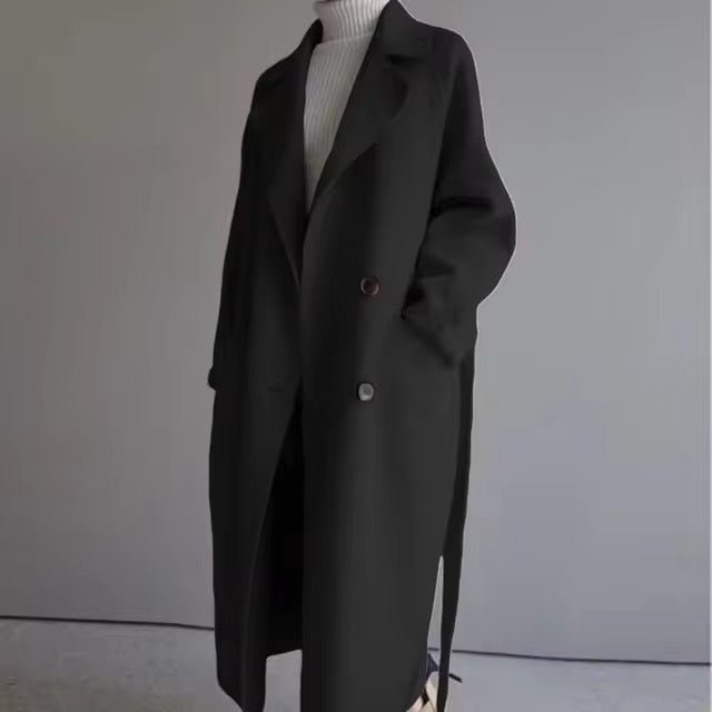 Charlotte | Relaxed Longline Wool-Look Long Coat