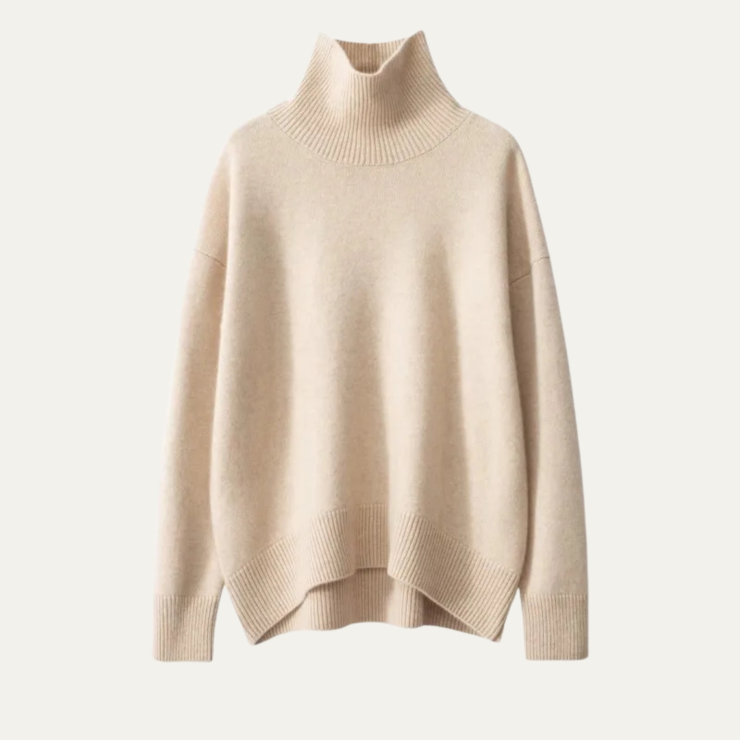 Chloe | Relaxed High Neck Womens Jumpers with Ribbed Trim