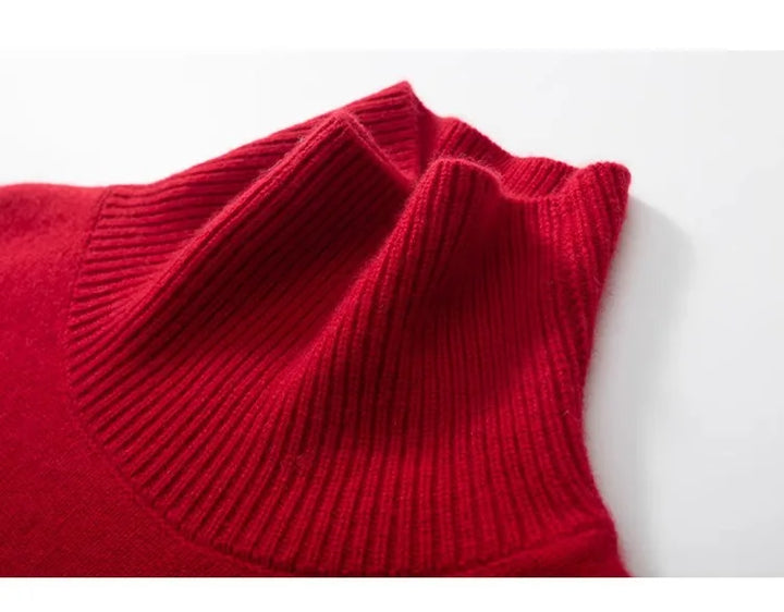 Chloe | Relaxed High Neck Womens Jumpers with Ribbed Trim