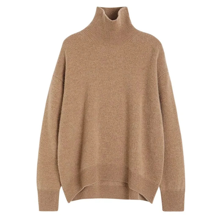 Chloe | Relaxed High Neck Womens Jumpers with Ribbed Trim
