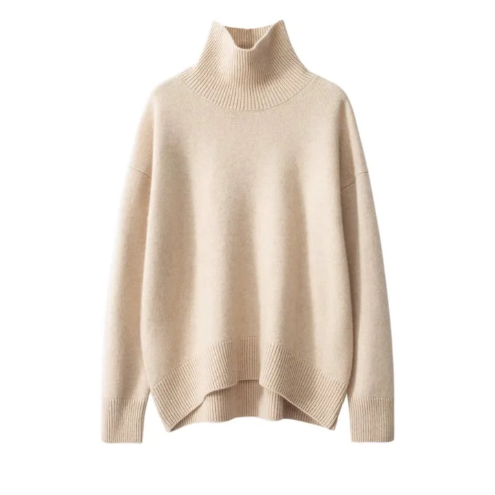 Chloe | Relaxed High Neck Womens Jumpers with Ribbed Trim