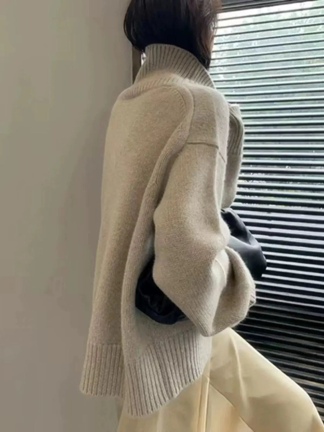 Chloe | Relaxed High Neck Womens Jumpers with Ribbed Trim