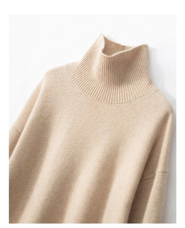 Chloe | Relaxed High Neck Womens Jumpers with Ribbed Trim