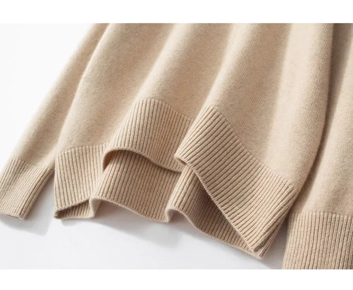 Chloe | Relaxed High Neck Womens Jumpers with Ribbed Trim