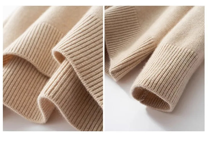 Chloe | Relaxed High Neck Womens Jumpers with Ribbed Trim