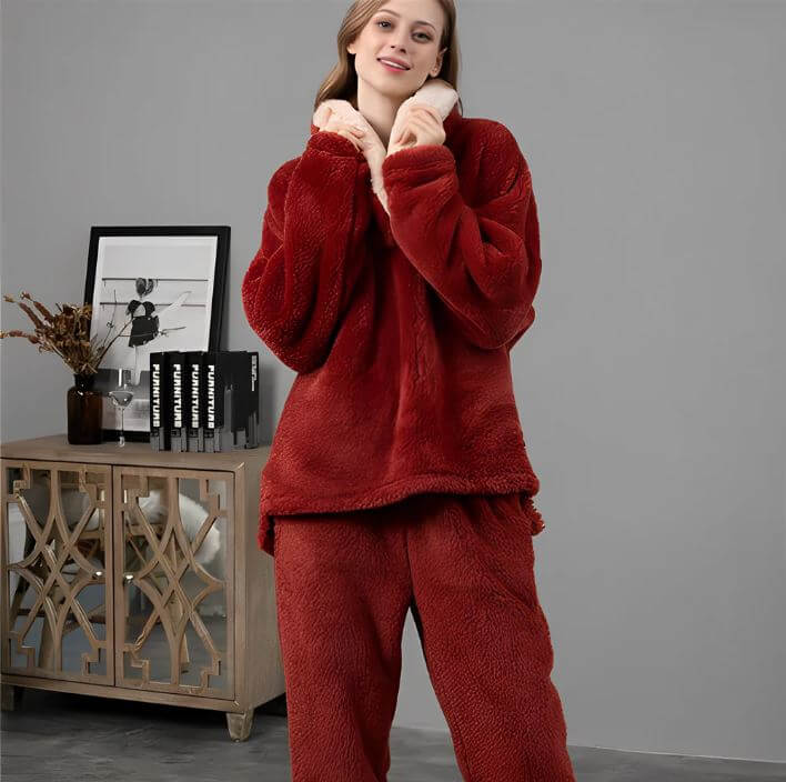 Clara | Classic Collared Long Sleeve Ladies Pyjamas Set