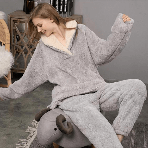 Clara | Classic Collared Long Sleeve Ladies Pyjamas Set