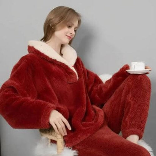 Clara | Classic Collared Long Sleeve Ladies Pyjamas Set
