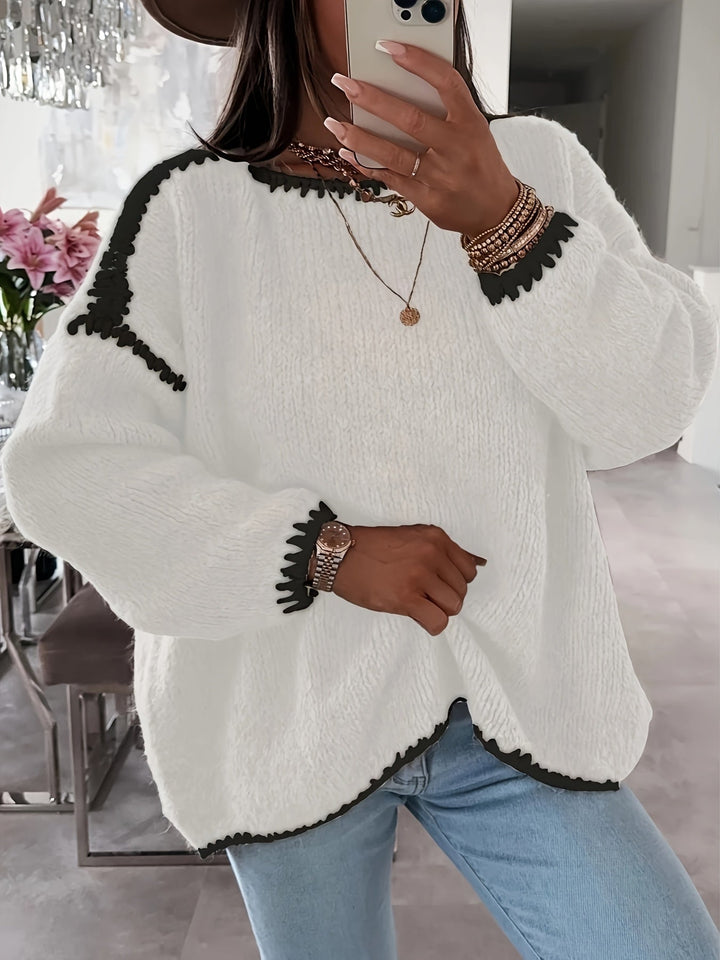 Daisy | Refined Oversized Chunky Knit Boat Neck Womens Jumpers