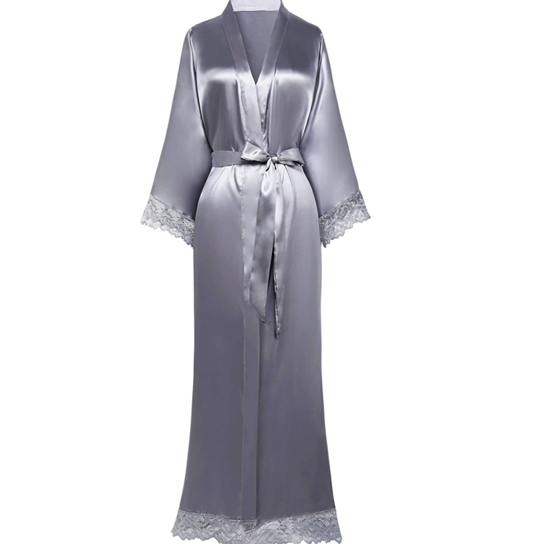 Daisy | Sophisticated Lace Trim Long Ladies Dressing Gowns