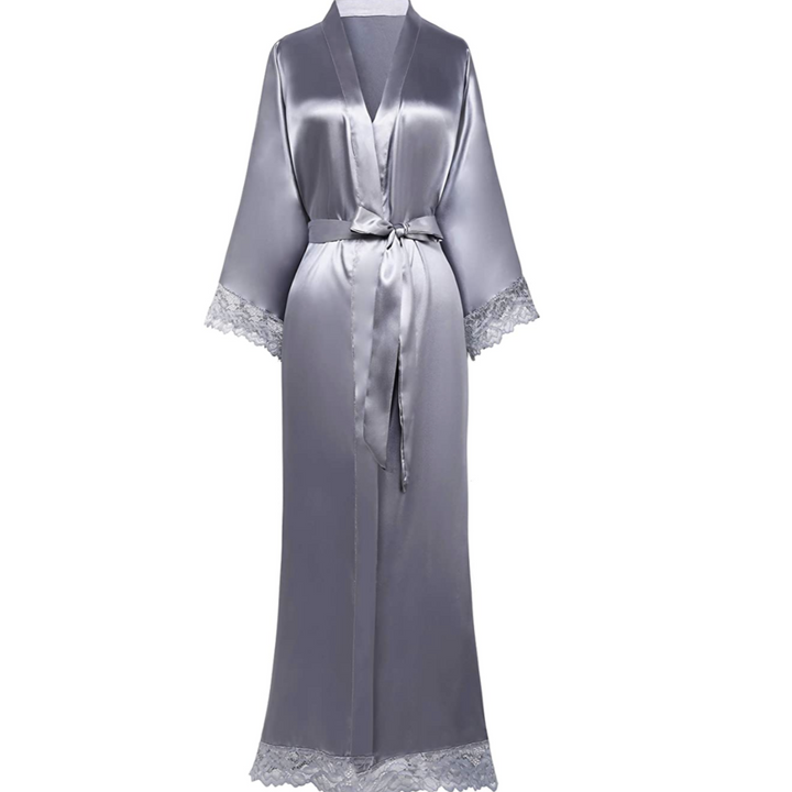 Daisy | Sophisticated Lace Trim Long Ladies Dressing Gowns