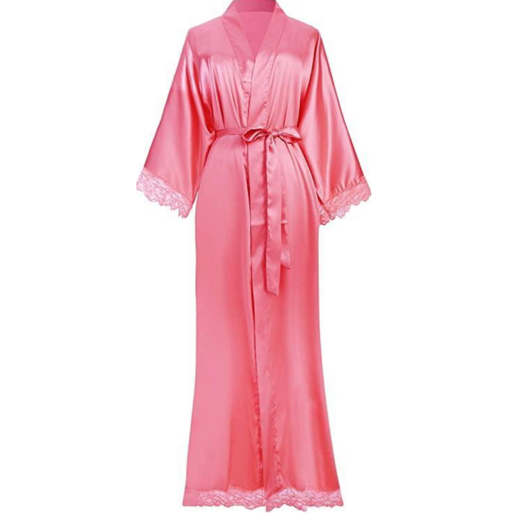 Daisy | Sophisticated Lace Trim Long Ladies Dressing Gowns