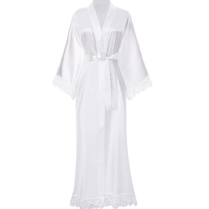 Daisy | Sophisticated Lace Trim Long Ladies Dressing Gowns