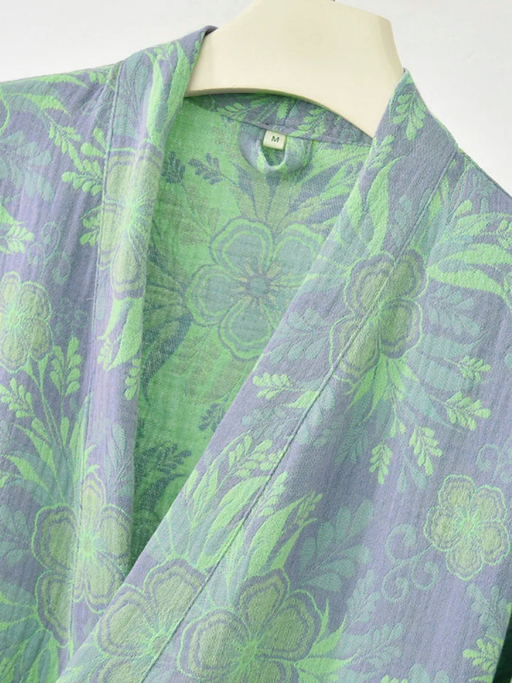 Darcie | Polished Floral Jacquard Ladies Dressing Gown