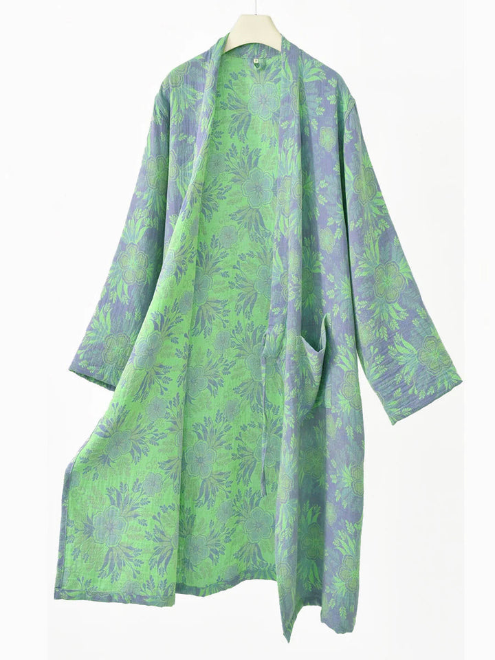 Darcie | Polished Floral Jacquard Ladies Dressing Gown