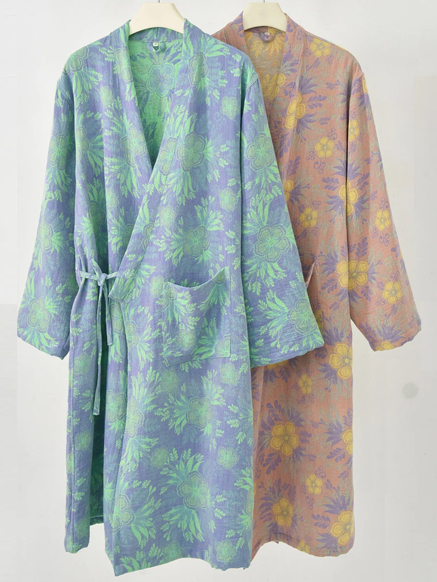 Darcie | Polished Floral Jacquard Ladies Dressing Gown