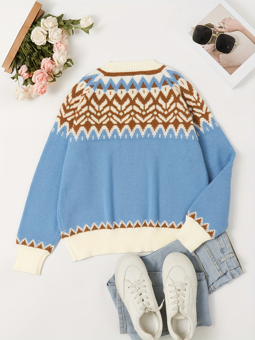 Darcie | Refined Fair Isle Christmas Jumper for Women