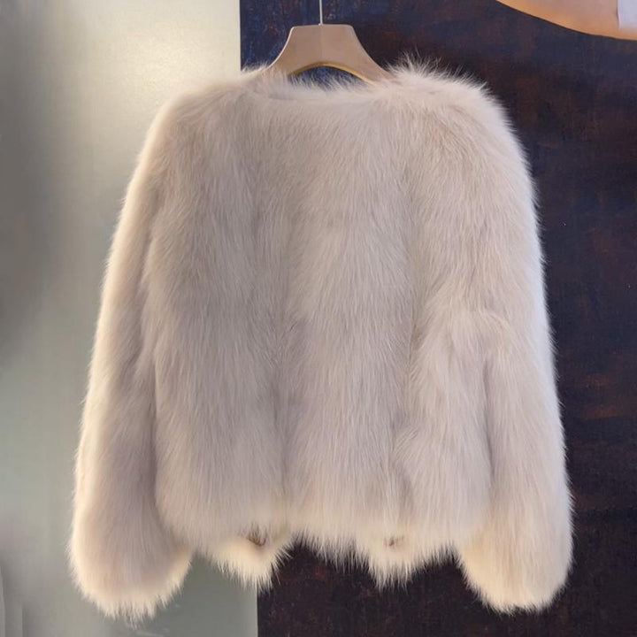 Darcie | Relaxed Faux Fur Coat with Buckle Detail