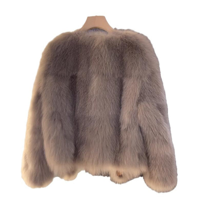 Darcie | Relaxed Faux Fur Coat with Buckle Detail