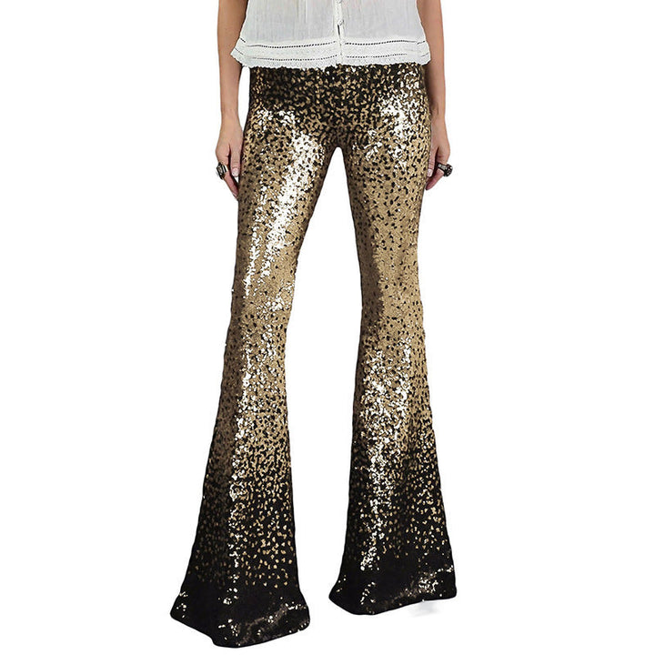 Darcie | Timeless Sequin Trousers with Flared Hem