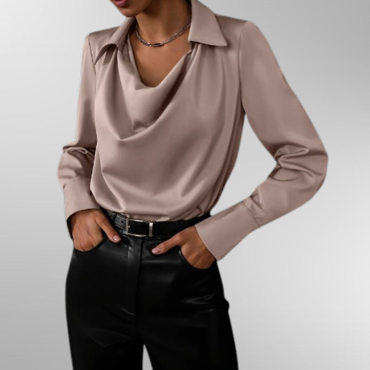 Delilah | Cowl Neck Long Sleeve Party Top