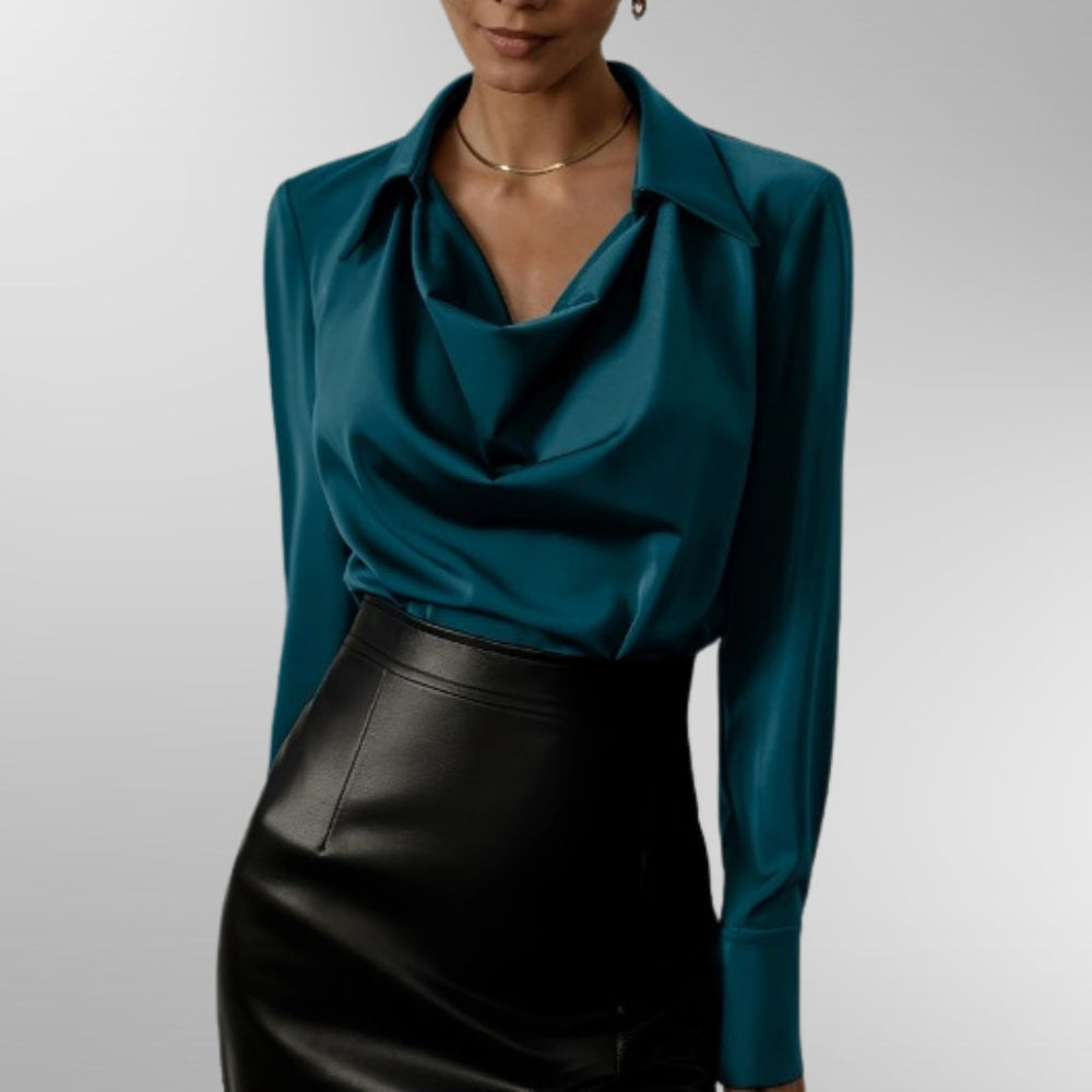 Delilah | Cowl Neck Long Sleeve Party Top