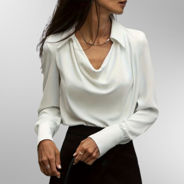 Delilah | Cowl Neck Long Sleeve Party Top