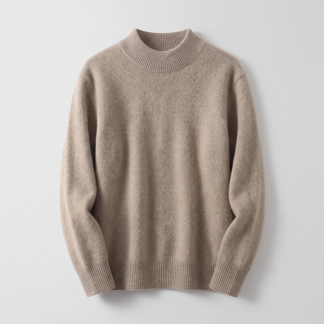Eden | Chic Mock Neck Ribbed Knit Jumper