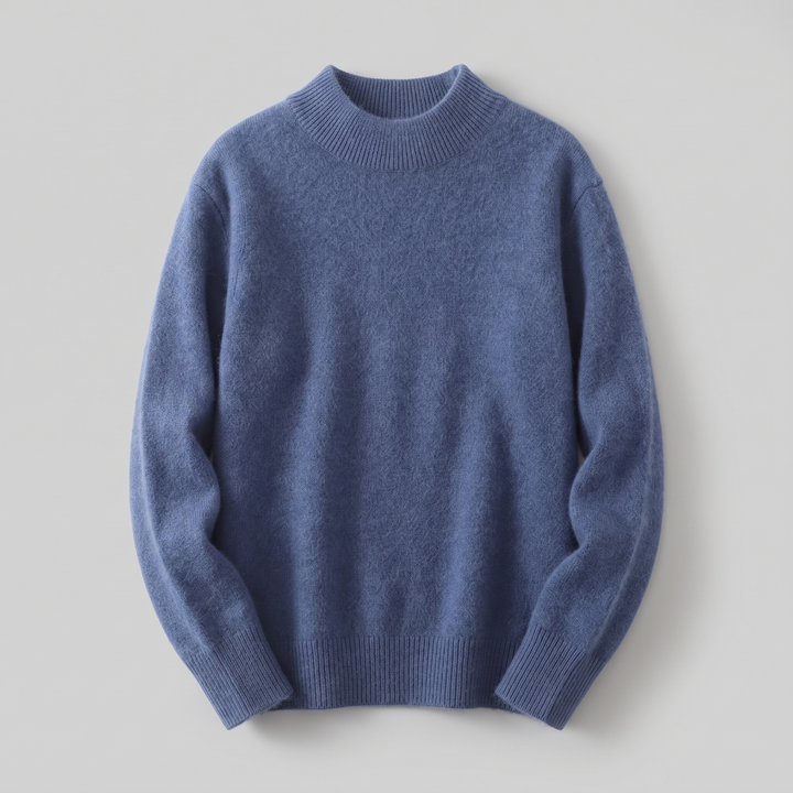 Eden | Chic Mock Neck Ribbed Knit Jumper