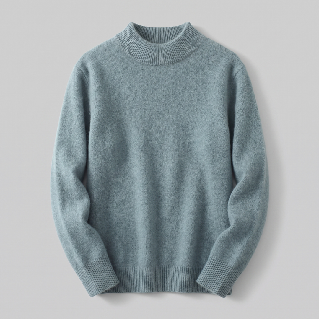 Eden | Chic Mock Neck Ribbed Knit Jumper