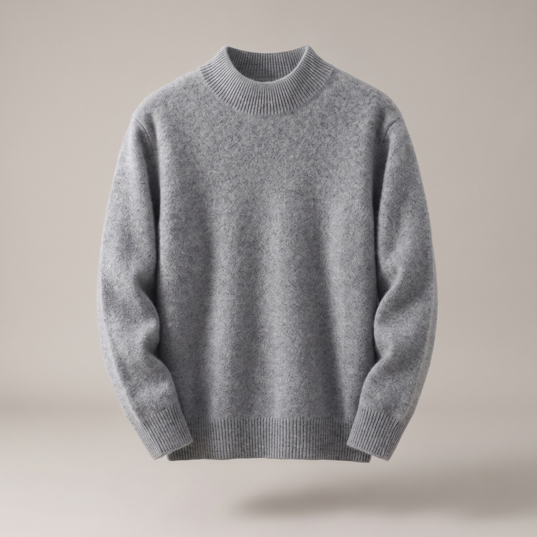 Eden | Chic Mock Neck Ribbed Knit Jumper