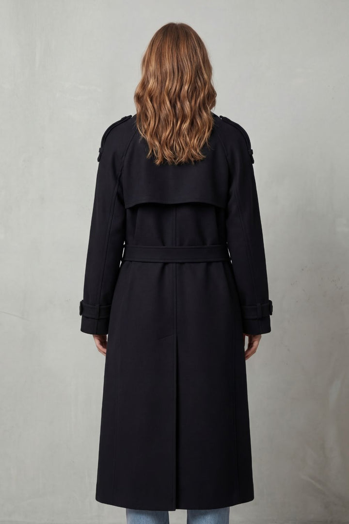 Eden | Cosy Oversized Long Coat with Trench Detailing