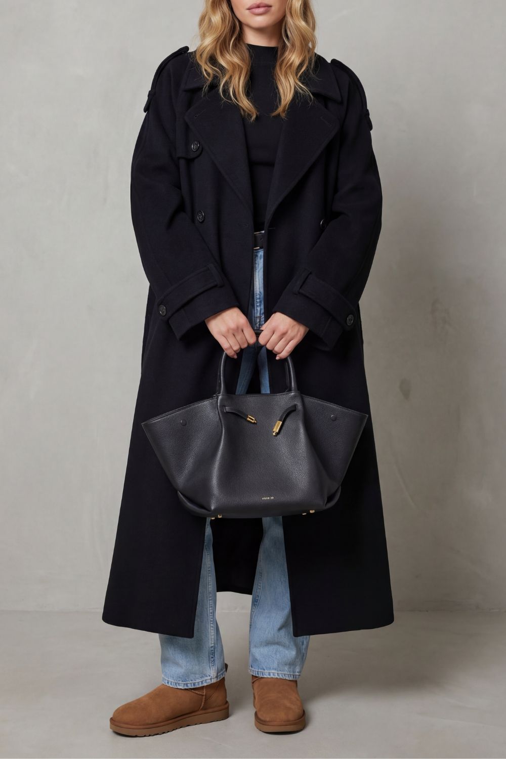 Eden | Cosy Oversized Long Coat with Trench Detailing