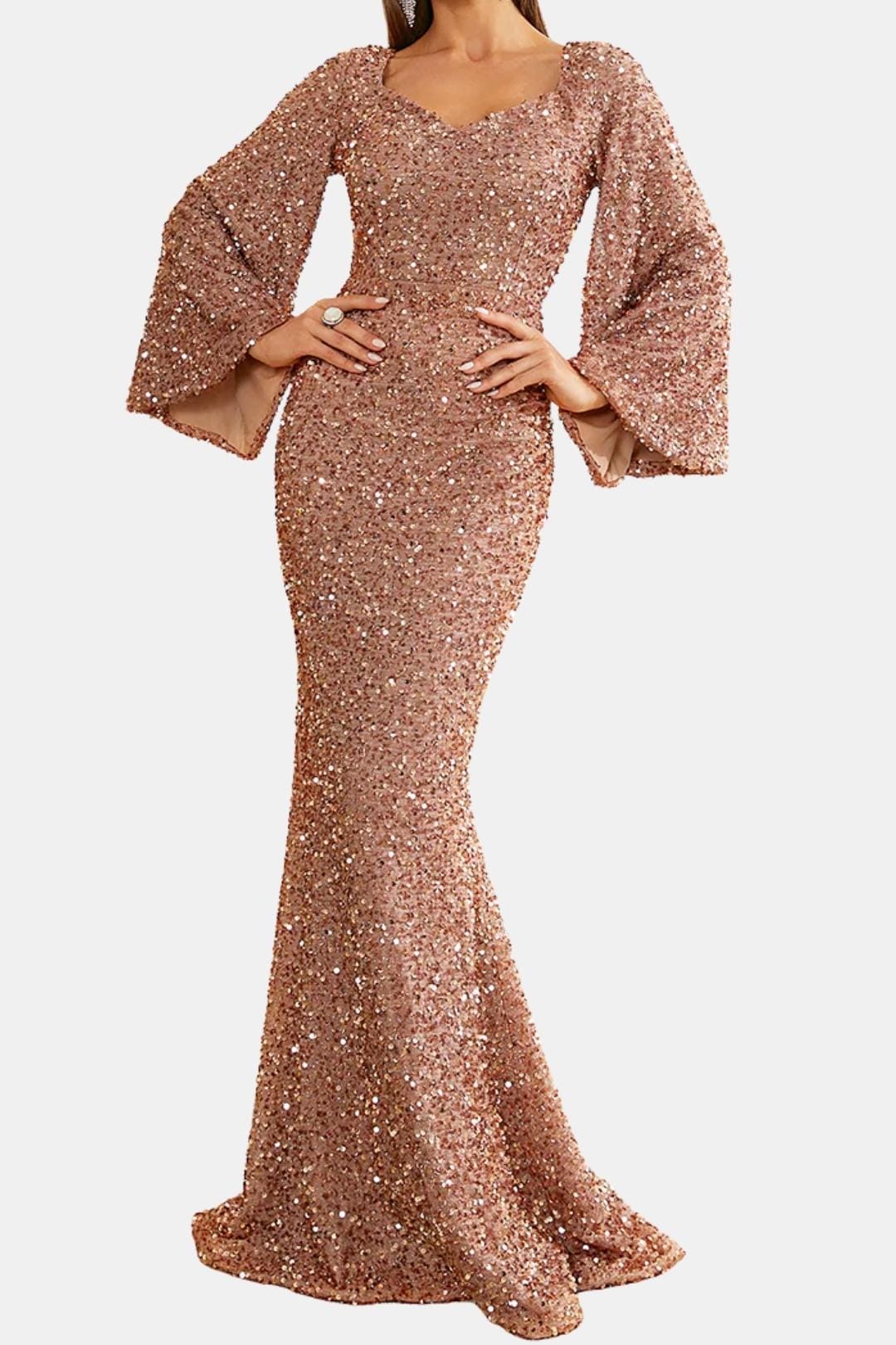 Eden | Sequin Mermaid Maxi Dress for Xmas Party Wear