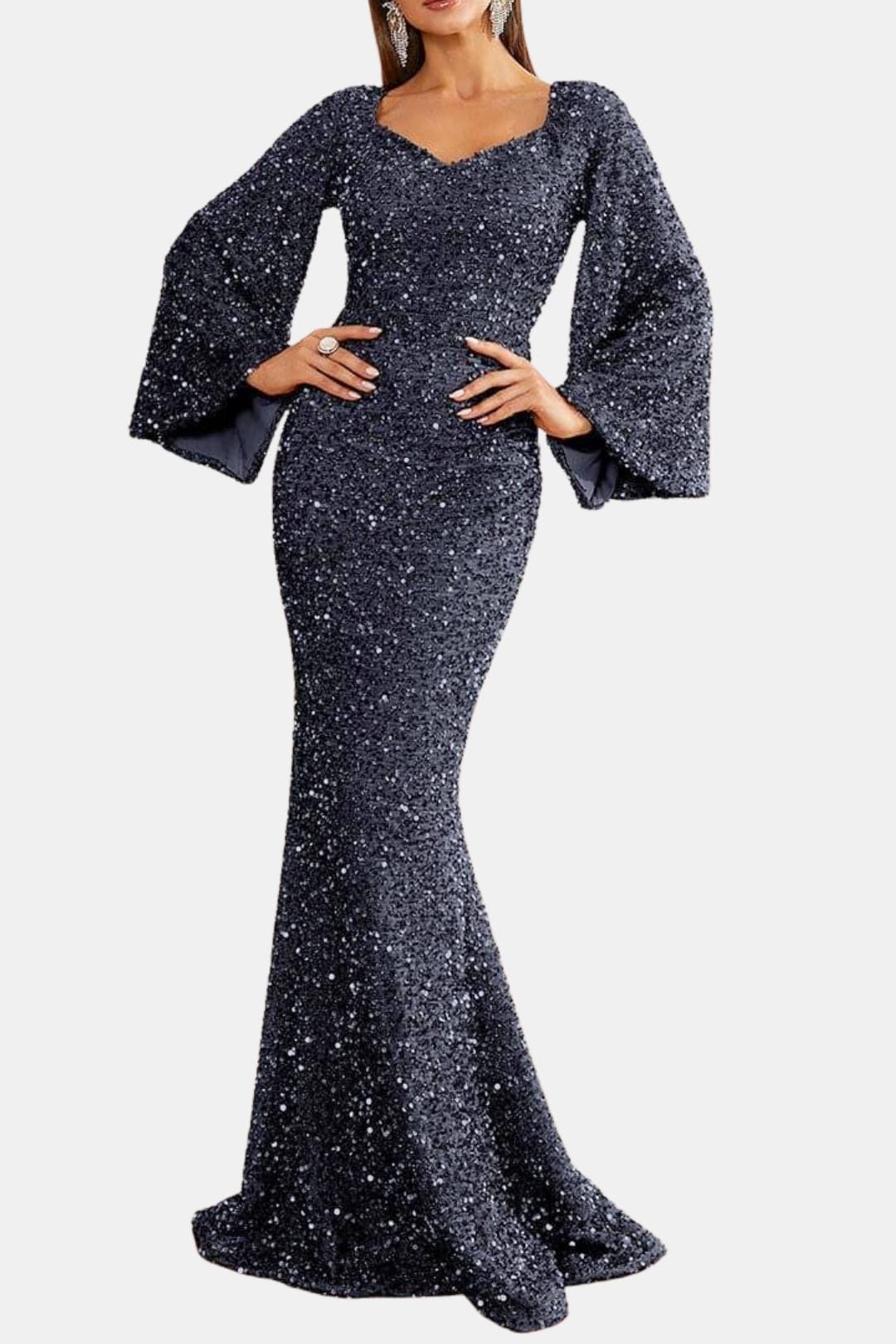 Eden | Sequin Mermaid Maxi Dress for Xmas Party Wear