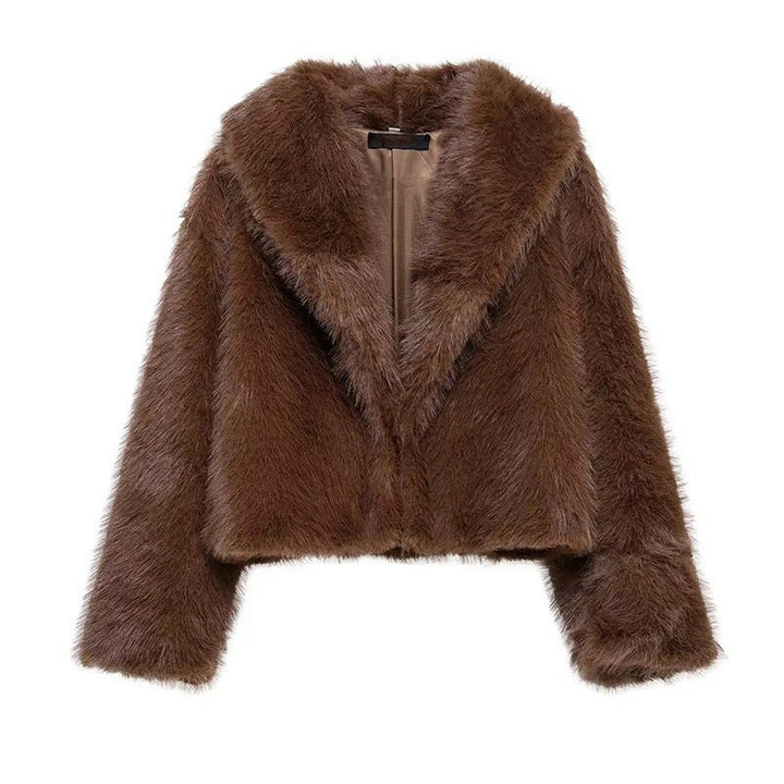 Eleanor | Elegant Oversized Cropped Faux Fur Coat